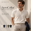 AFIRSTA™ AeroCollar Refined Knit Polo – Breathable Tailored Polo for Work
