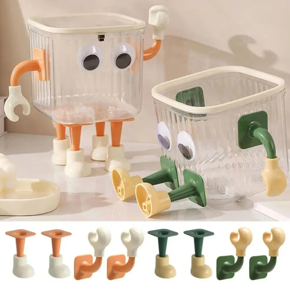2Pcs Self-Adhesive Decorative Legs for Tissue Boxes & Trash Cans