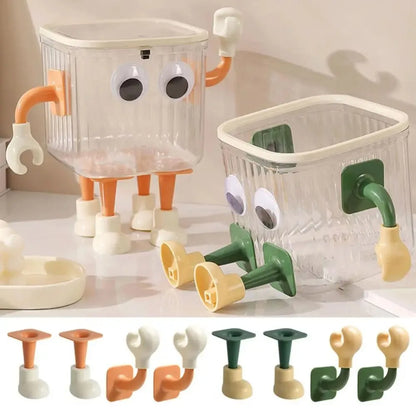 2Pcs Self-Adhesive Decorative Legs for Tissue Boxes & Trash Cans