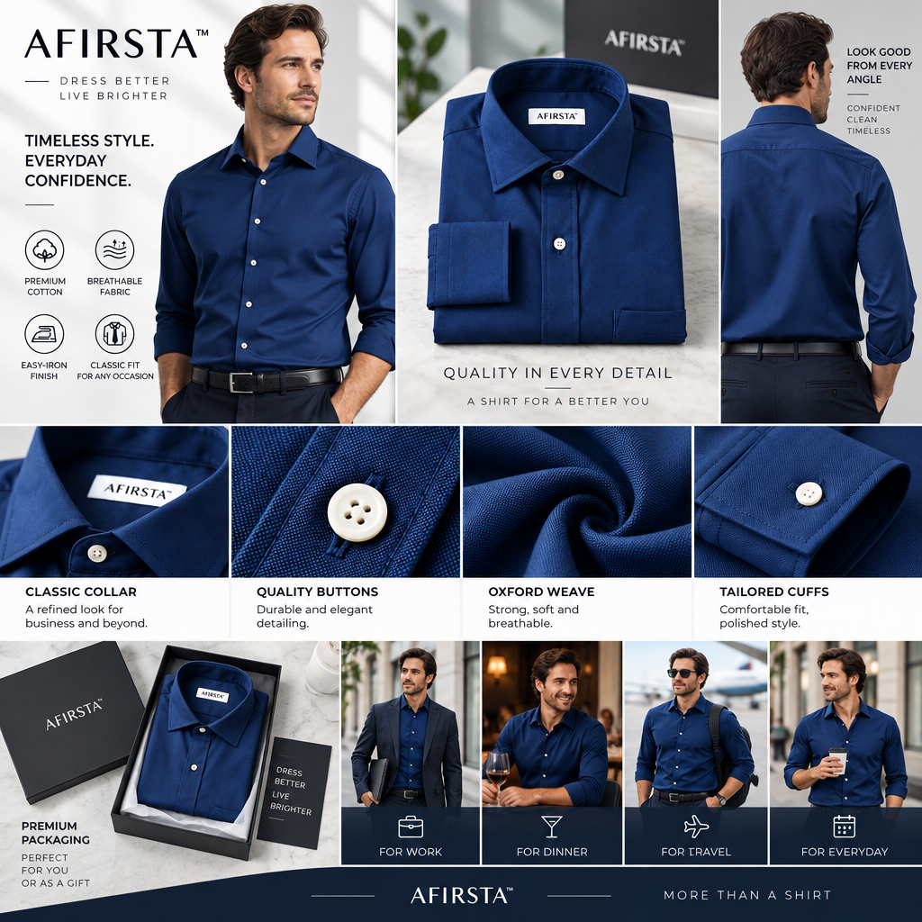 AFIRSTA™ CollarMuse Modular Workday Shirt